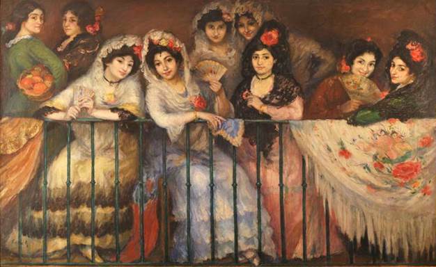 [[#Ricard Canals [Ρικάρντ Κανάλς]#]], Una llotja als toros [Θεωρείο στην ταυρομαχία], 1904, ελαιογραφία, ιδιωτική συλλογή, Βαρκελώνη. Ο πίνακας εστιάζει στο θεωρείο και παρουσιάζει την αρένα ταυρομαχιών ως χώρο κοινωνικής επίδειξης. Πόζαραν η Benedetta Bianco [Μπενεντέττα Μπιάνκο], σύντροφος και μετέπειτα σύζυγος του ζωγράφου, και η Fernande Olivier [Φερνάντ Ολιβιέ], σύντροφος του [[#Pablo Picasso [Πάμπλο Πικάσσο]#]].